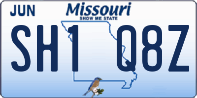 MO license plate SH1Q8Z