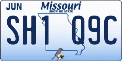 MO license plate SH1Q9C
