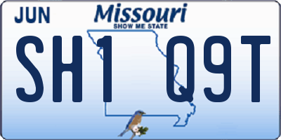 MO license plate SH1Q9T