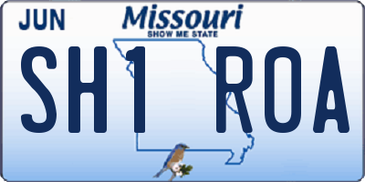 MO license plate SH1R0A
