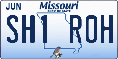 MO license plate SH1R0H