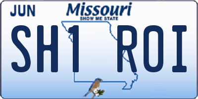 MO license plate SH1R0I