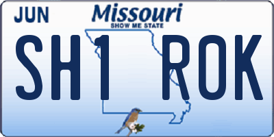 MO license plate SH1R0K