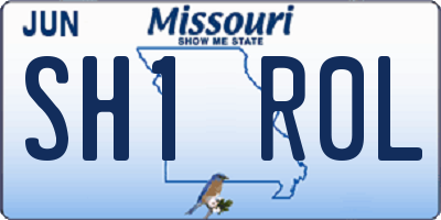 MO license plate SH1R0L