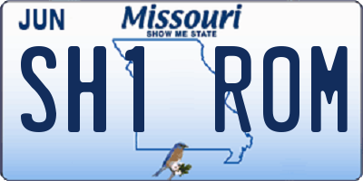 MO license plate SH1R0M