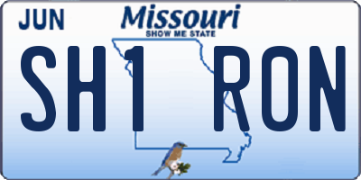 MO license plate SH1R0N
