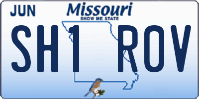 MO license plate SH1R0V