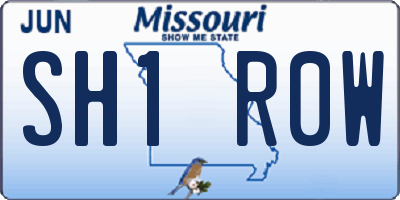 MO license plate SH1R0W