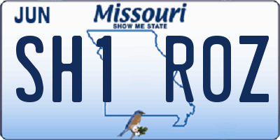 MO license plate SH1R0Z