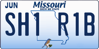 MO license plate SH1R1B