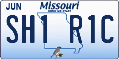 MO license plate SH1R1C