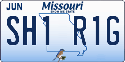 MO license plate SH1R1G