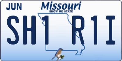 MO license plate SH1R1I