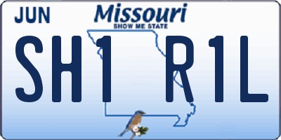 MO license plate SH1R1L