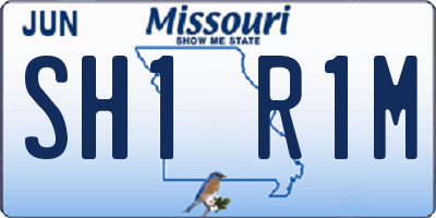 MO license plate SH1R1M