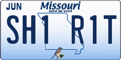 MO license plate SH1R1T
