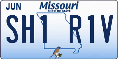 MO license plate SH1R1V