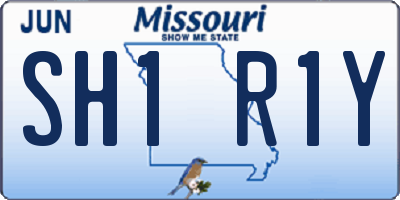 MO license plate SH1R1Y