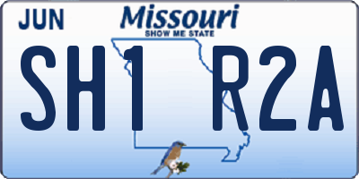 MO license plate SH1R2A