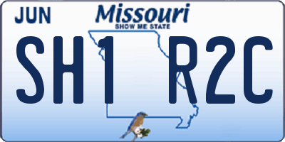 MO license plate SH1R2C