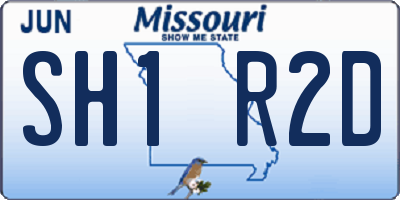 MO license plate SH1R2D