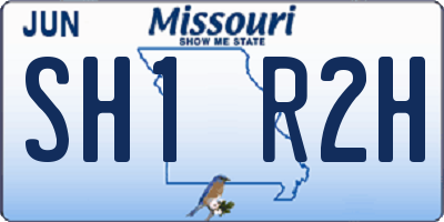 MO license plate SH1R2H