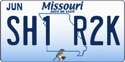 MO license plate SH1R2K