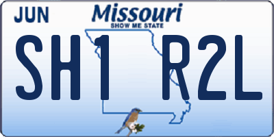MO license plate SH1R2L