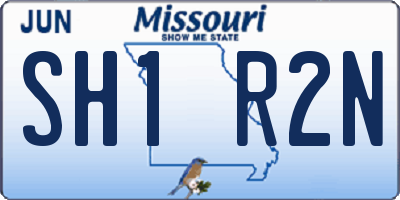 MO license plate SH1R2N