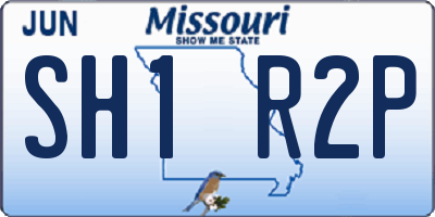 MO license plate SH1R2P