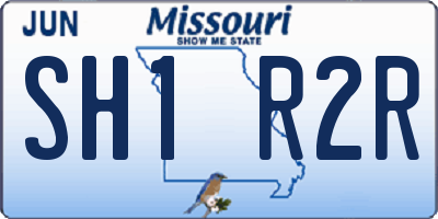 MO license plate SH1R2R