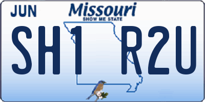 MO license plate SH1R2U