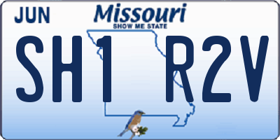 MO license plate SH1R2V