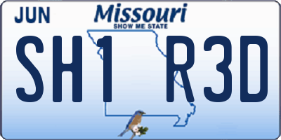 MO license plate SH1R3D