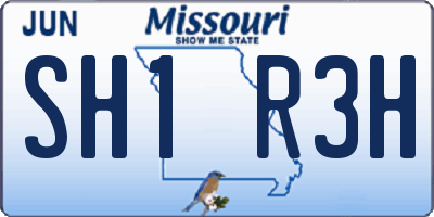 MO license plate SH1R3H
