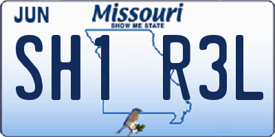 MO license plate SH1R3L