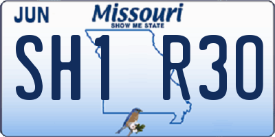 MO license plate SH1R3O