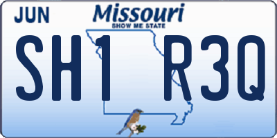 MO license plate SH1R3Q