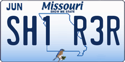 MO license plate SH1R3R