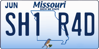 MO license plate SH1R4D