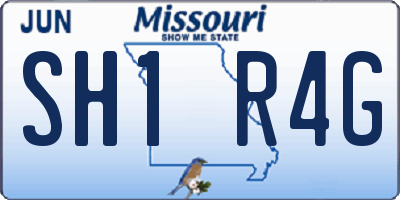 MO license plate SH1R4G