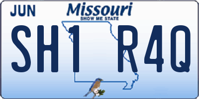 MO license plate SH1R4Q