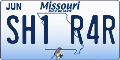 MO license plate SH1R4R