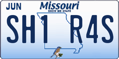 MO license plate SH1R4S