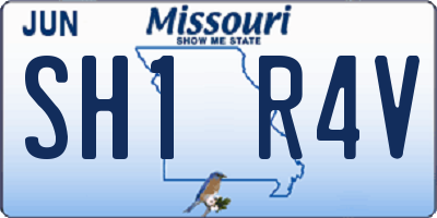 MO license plate SH1R4V