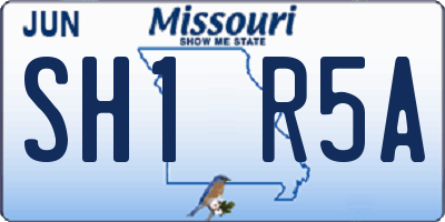 MO license plate SH1R5A
