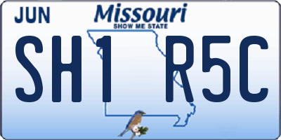 MO license plate SH1R5C
