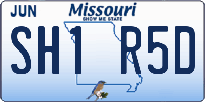 MO license plate SH1R5D