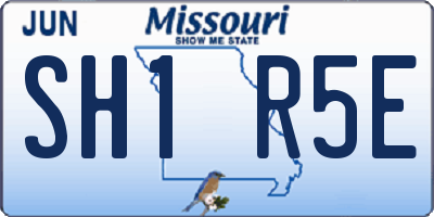 MO license plate SH1R5E