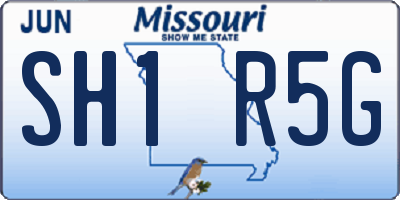 MO license plate SH1R5G